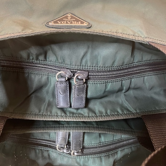 Prada dark green nylon tessuto tote - Picture 15 of 16